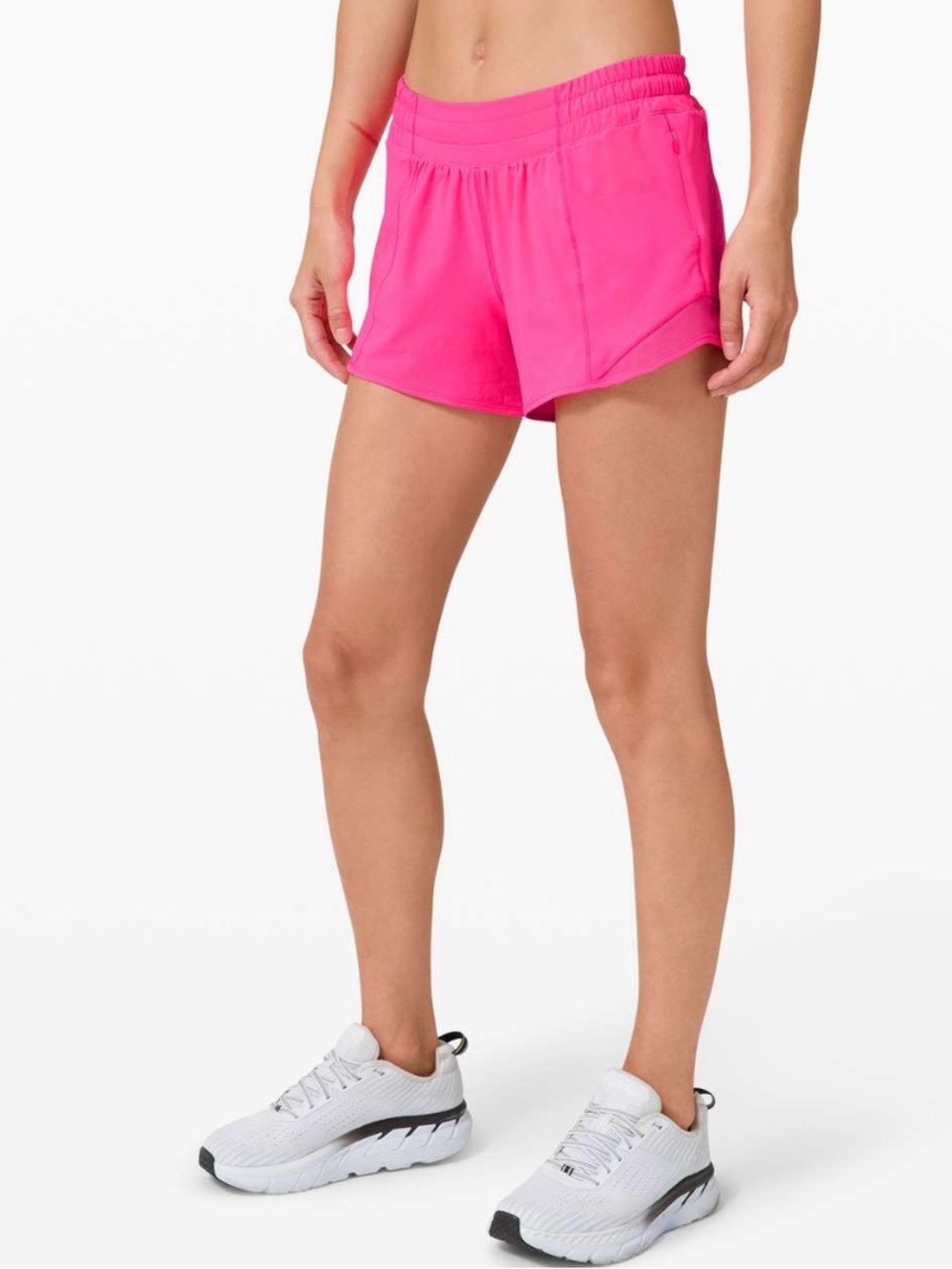 EUC Lululemon Women's Hotty Hot Short II Tall 4" Pink Highlight Size 4